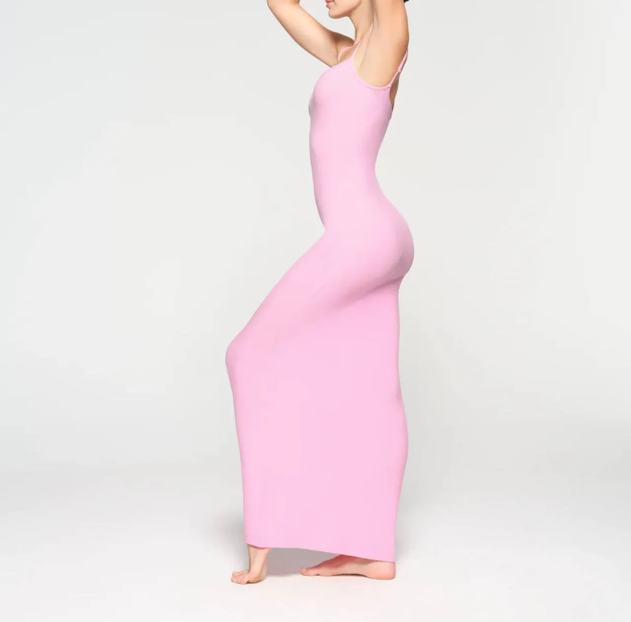 SOFT LOUNGE LONG SLIP DRESS COTTON CANDY