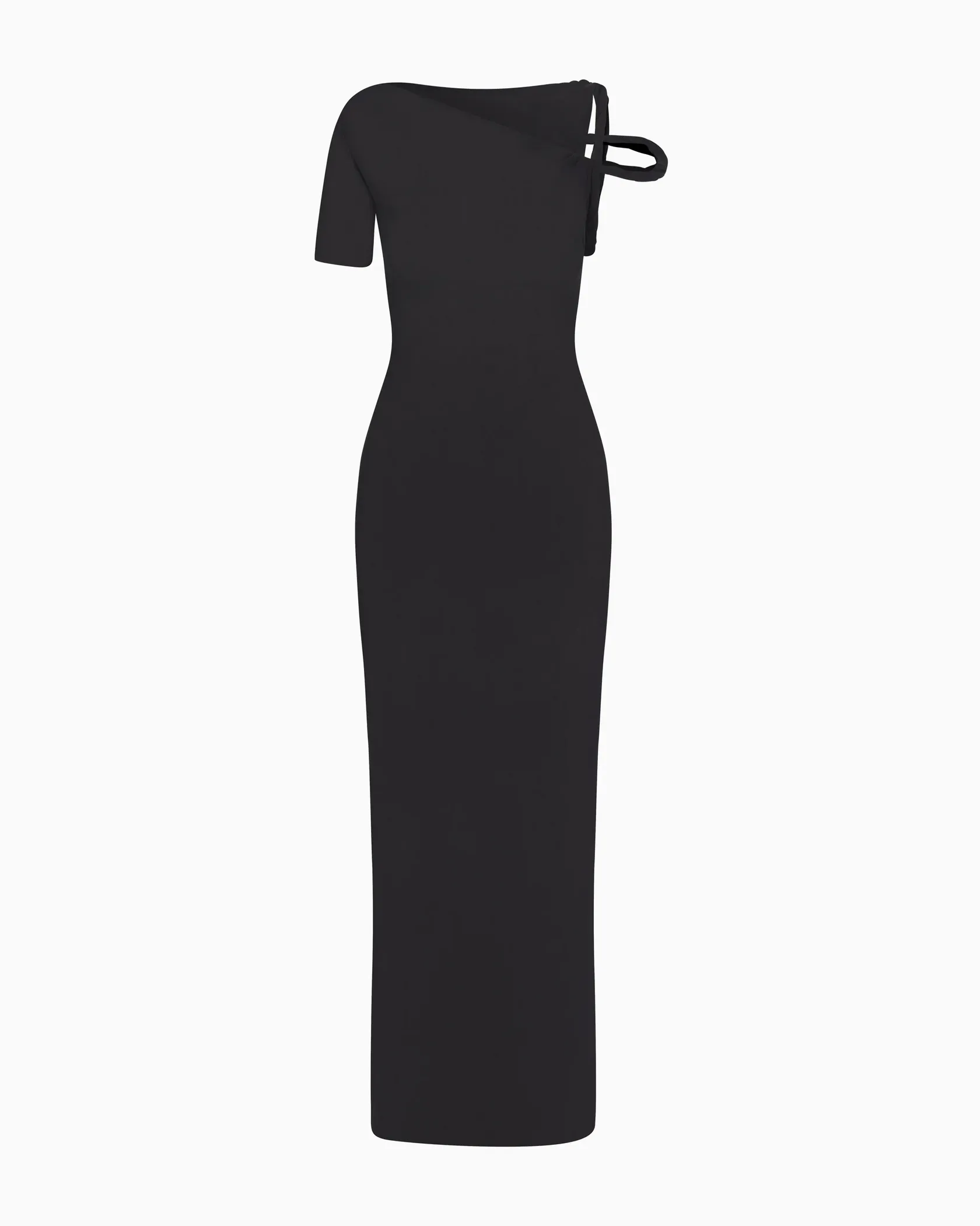 Mesh Stretch Twist Maxi Dress