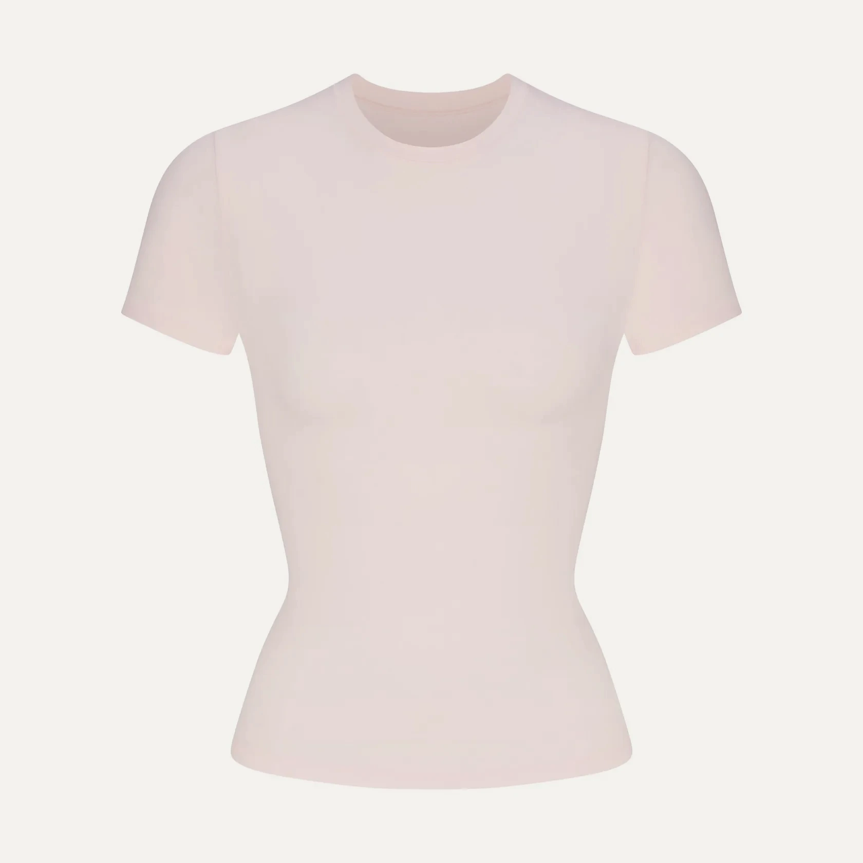 Футболка SKIMS Cotton Jersey Barely Pink