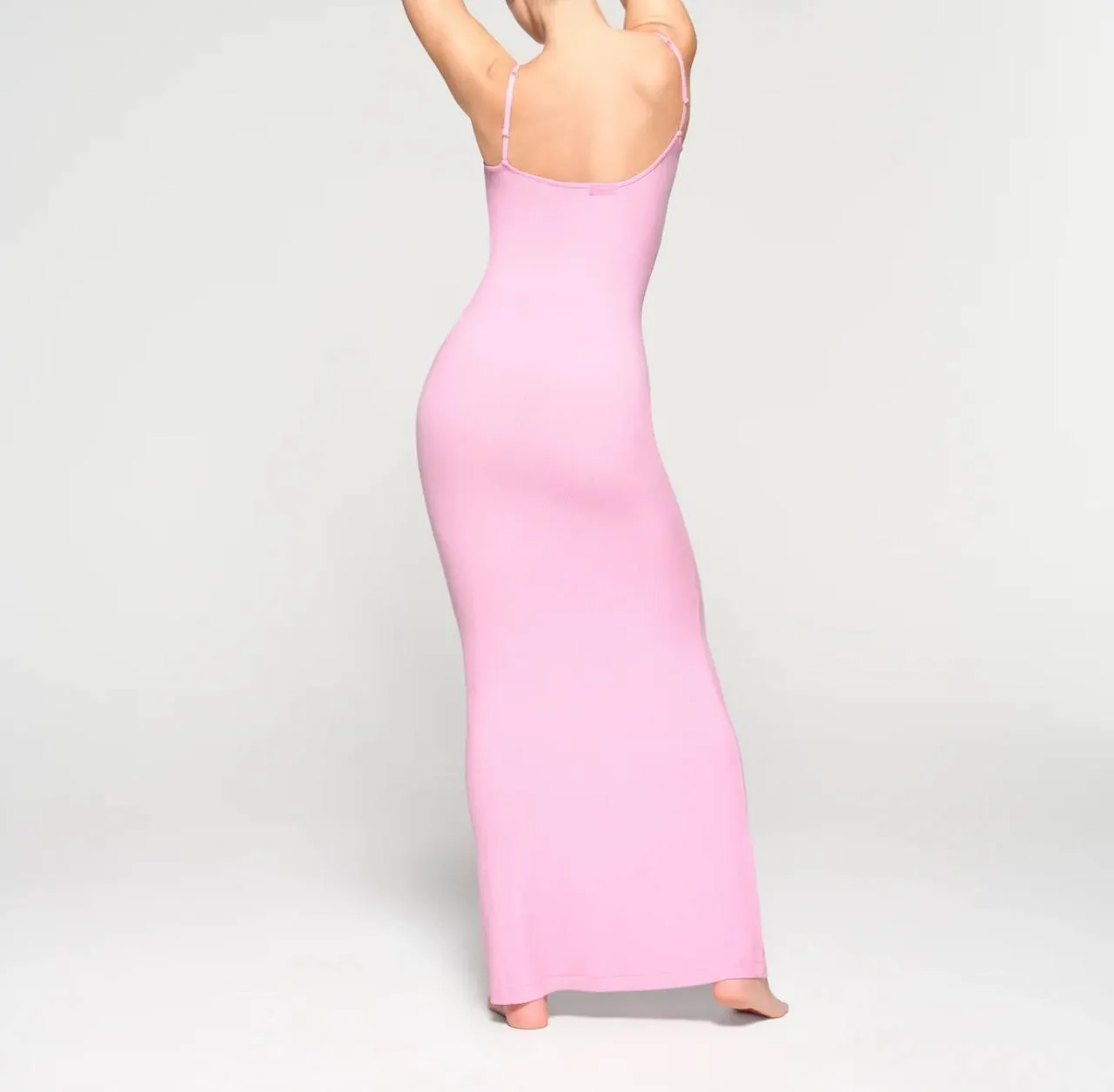 SOFT LOUNGE LONG SLIP DRESS COTTON CANDY