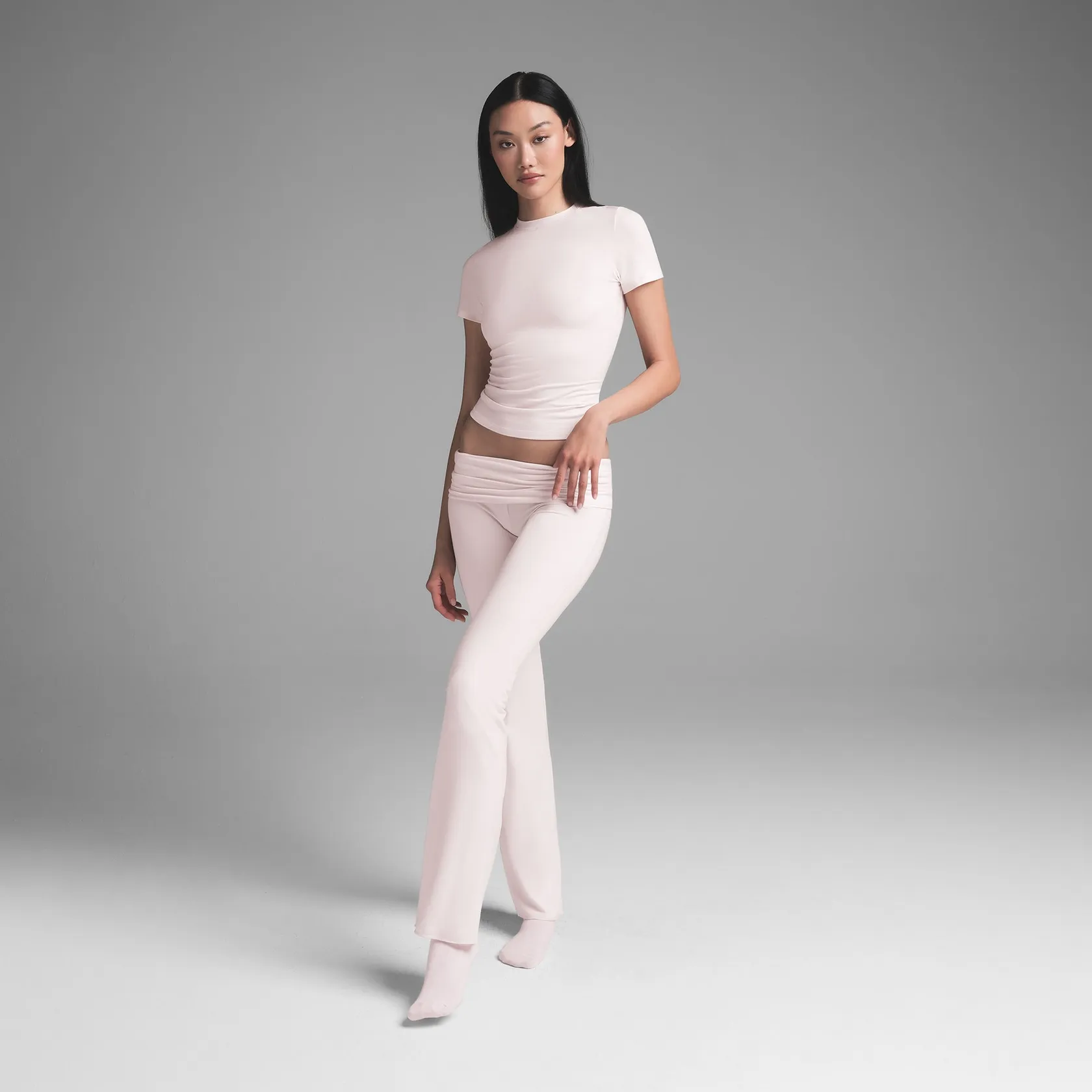 COTTON JERSEY T-SHIRT BARELY PINK