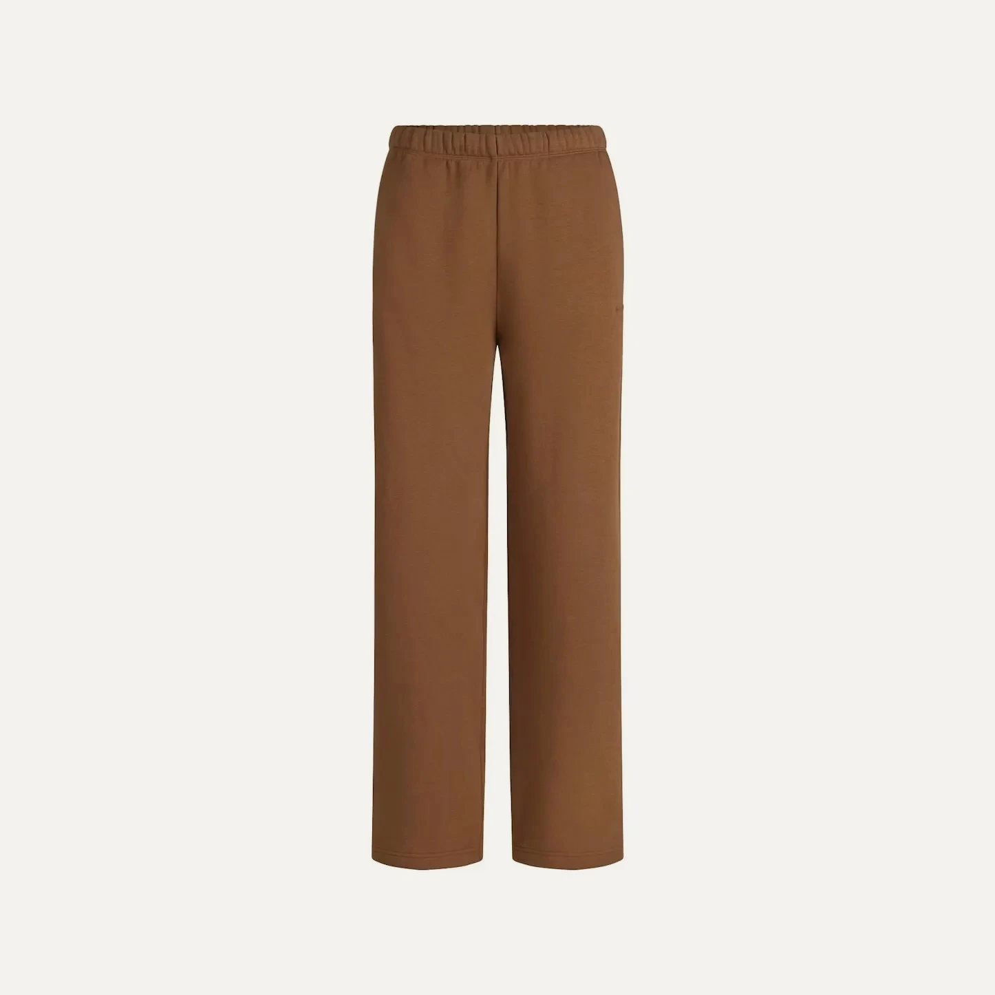 Брюки SKIMS Cotton Fleece Classic Straight Leg Bison