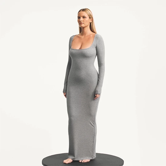 Платье SKIMS Soft Lounge Long Sleeve Onyx