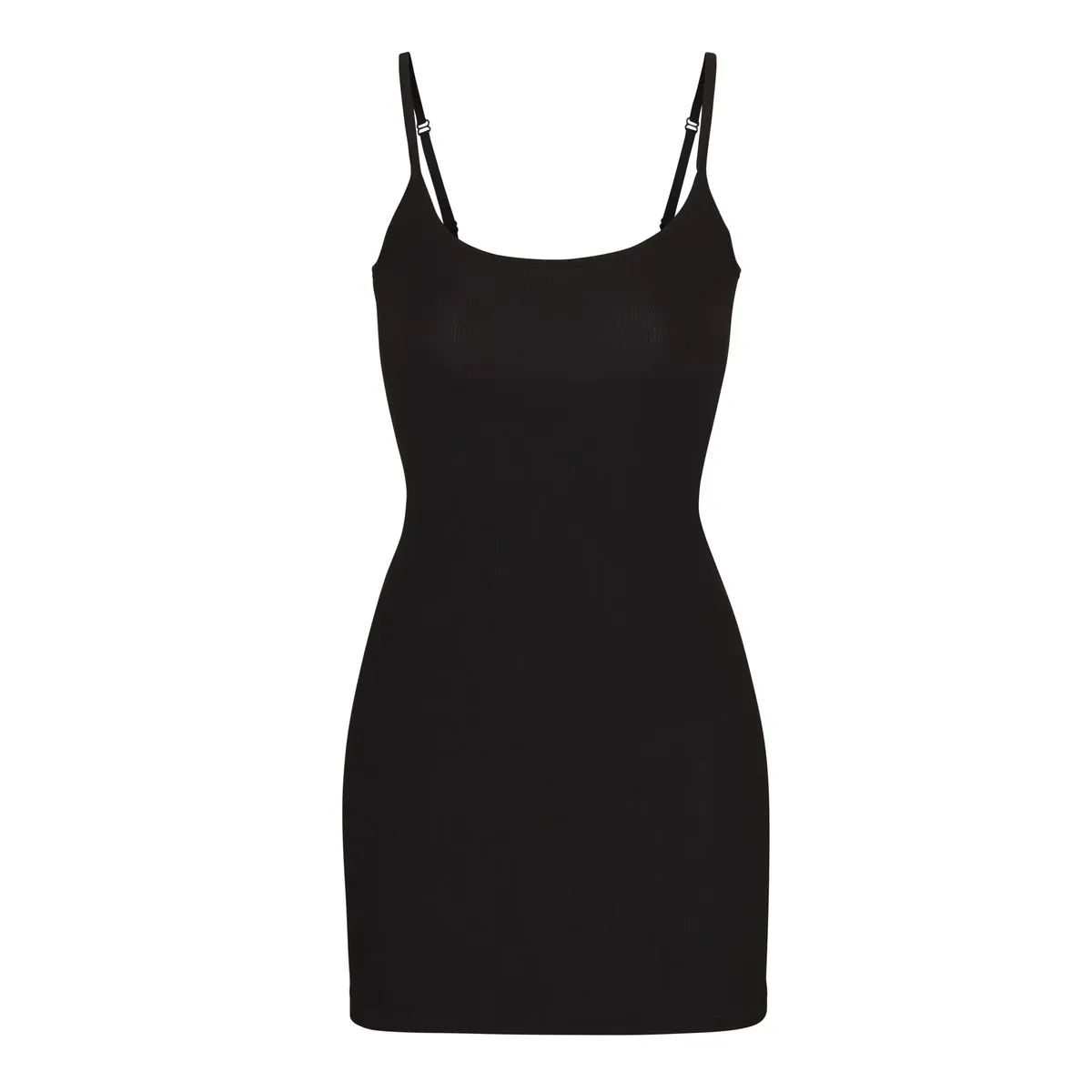 SOFT LOUNGE MINI SLIP DRESS ONYX