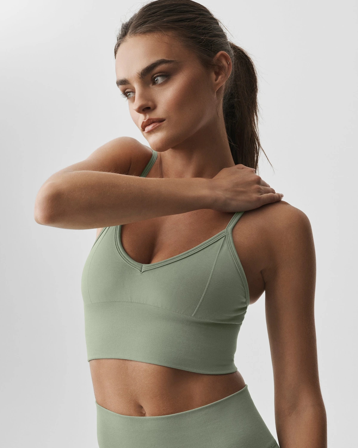 Топ-бра ALO YOGA Seamless Modal Ribbed Delight