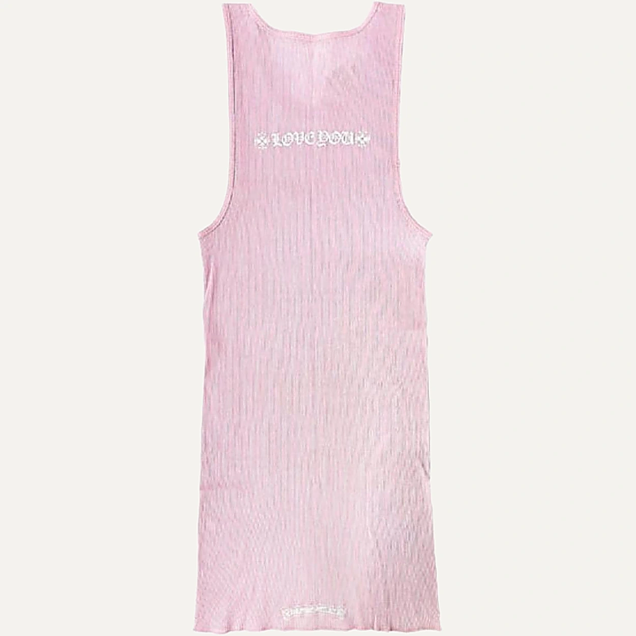Майка Chrome Hearts Love You Neck Logo Rib Tank