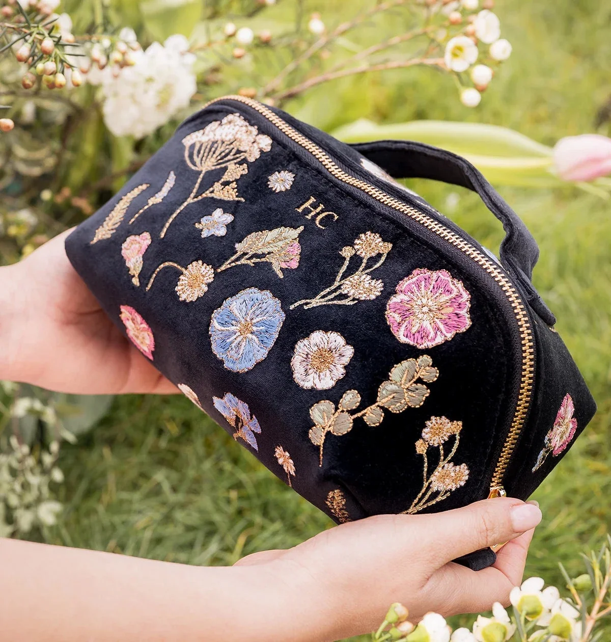 Косметичка Elizabeth Scarlett Pressed Flowers Open Flat