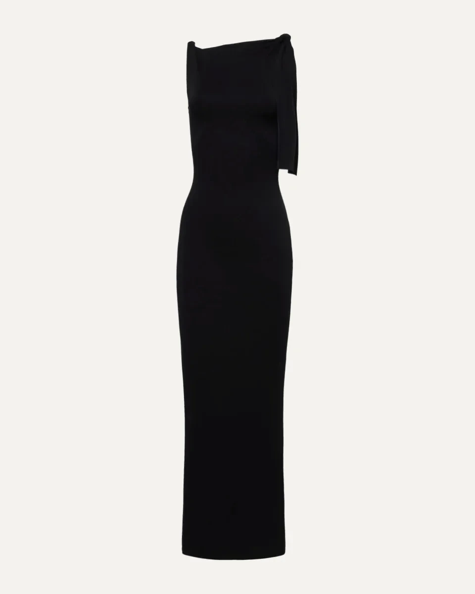 KHY Платье Khy Sueded Stretch Knotted Maxi Black