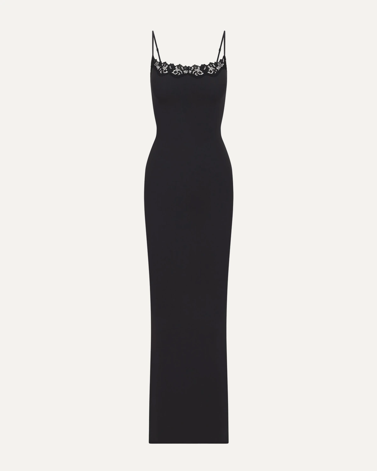 Платье SKIMS Fits Everybody Lace Long Slip Onyx